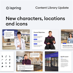 ⚡Content Library Update! New assets for real estate and pharmacy-themed courses are already available in your iSpring Suite Max.