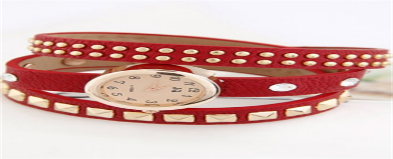 Punk Multi PU Leather Bracelet Watch