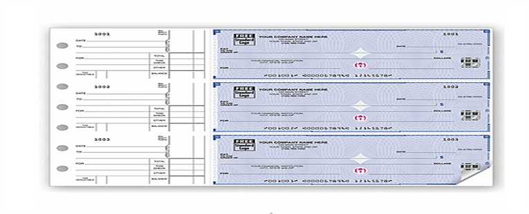 Deluxe High Security 3-On-A-Page Business Size Checks