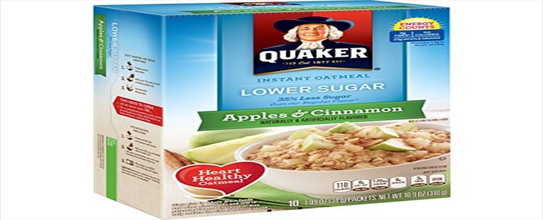 Quaker Instant Oatmeal, Lower Sugar