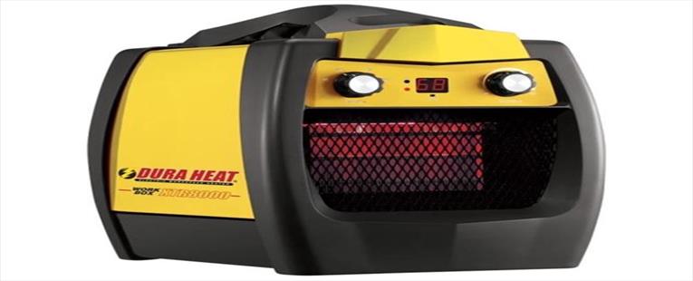 DuraHeat Heavy Duty Electric Utility Heater - Ceramic - Electric - Electric - 1.50 kW - 600 Sq. ft. Coverage Area - 1500 W - 120 V AC - 12.50 A - Basement, Workshop, Garage - Portable - Black, Yellow