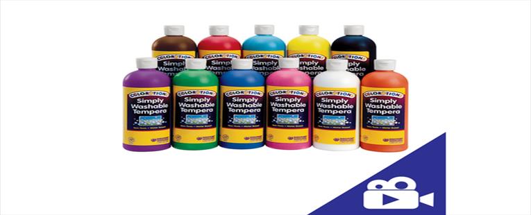 Colorations® Simply Washable Tempera Paint - 16 oz., Set of 11 Colors