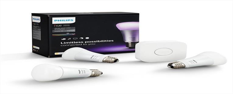 PHILIPS HUE 464479 WHITE AND COLOR AMBIANCE A19 STARTER KIT - GEN 3