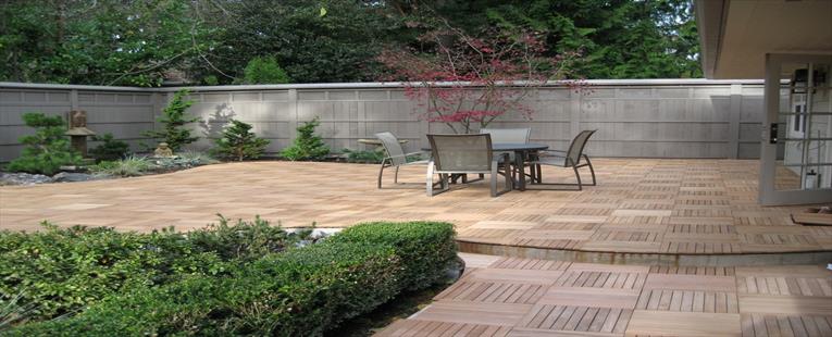 Kontiki Interlocking Wood Deck Tiles - Real Wood XL Series