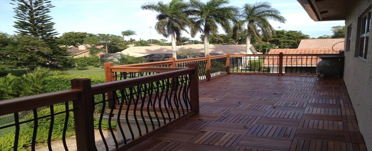 Kontiki Interlocking Wood Deck Tiles - Real Wood XL Series