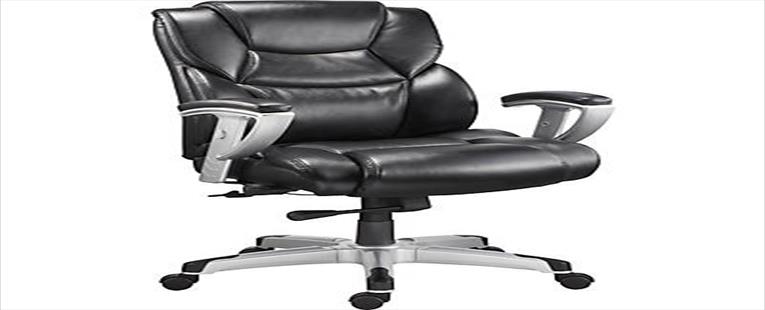 Quill Brand® Denville Bonded Leather Big and Tall Manager's Chair, Black