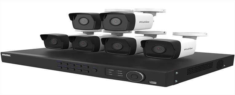 LaView LV-KNT984A42W4 4MP zoom HD 8 Channel NVR PoE IP Security System, with 2pcs 4MP (2688 x 1520p) and 4pcs 2MP (1920 x 1080p) Bullet Camera (No HDD Included, Sold Separately)