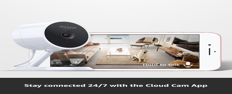 Echo Show – Black + Amazon Cloud Cam Indoor Security Camera Bundle