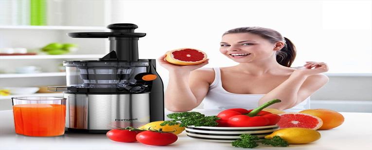 Homgeek Masticating Juicer Extractor, Slow Juicer Machine,Cold Press Juicer with Juice Jug and Cleaning Brush for High Nutritional Fruit and Vegetable Juice