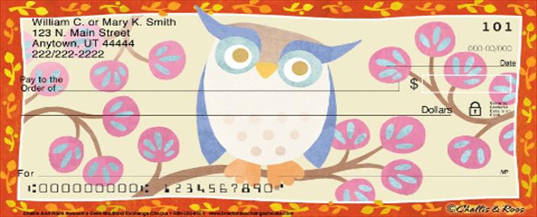 Challis & Roos Awesome Owls Personal Checks