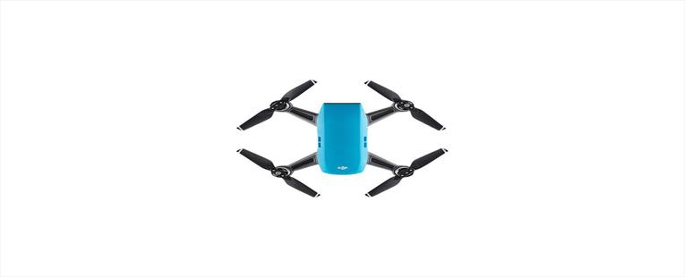 DJI Spark Palm Launch Quadcopter Drone with UltraSmooth Camera, Sky Blue, CP.PT.000733