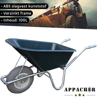 Appacher Kruiwagen 100L - ALLEEN VANDAAG