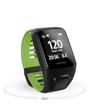 TOMTOM RUNNER 3 CARDIO - ZWART/GROEN