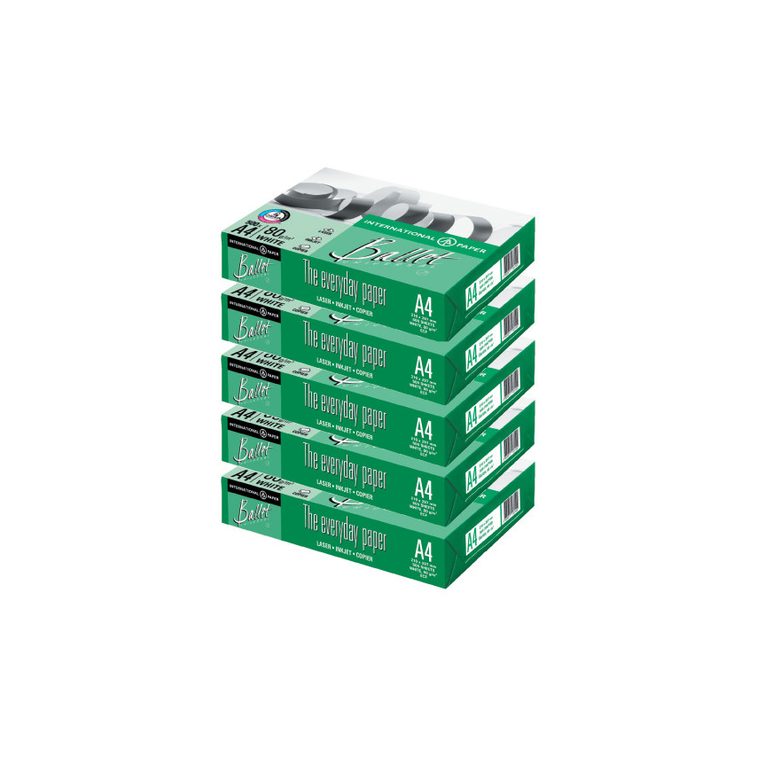 (Unbranded).A4 WHITE BOX COPIER PAPER80GSM (5 REAMS)