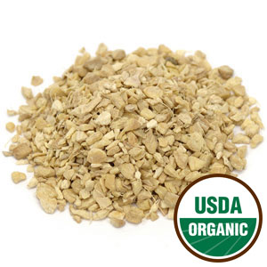GINGER ROOT 1/4" CUT & SIFTED CERT. ORGANIC (ZINGIBER OFFICINALE; GAN JIANG) 2.5 OZ: C