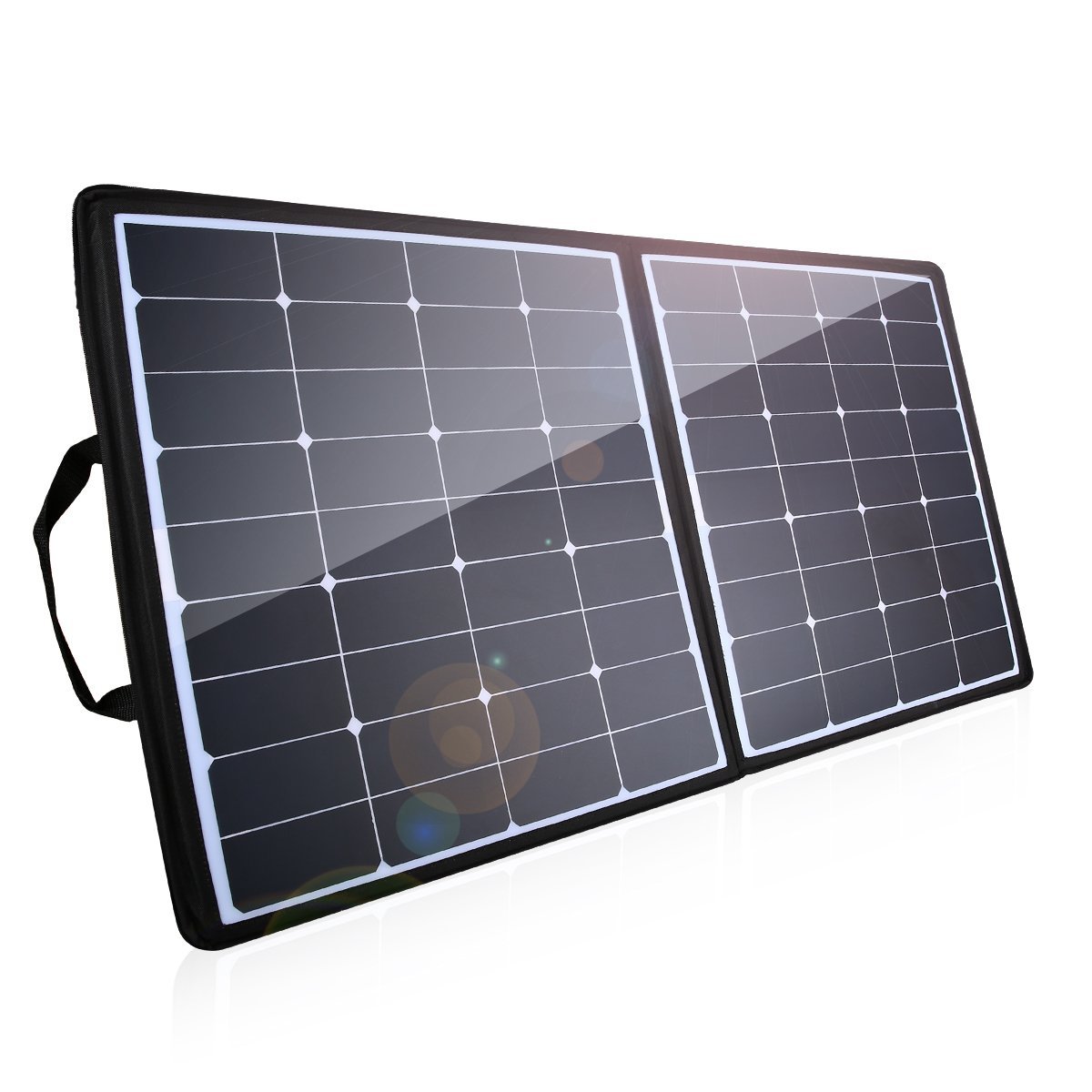 [High Effiency] 100W Solar Charger, Poweradd 18V 12V Foldable Solar Panel Water / Shock / Dust Resistant Sunpower Panel for Laptop, iPhone, Samsung, Generator, PowerHouse, ChargerCenter, UPS and More