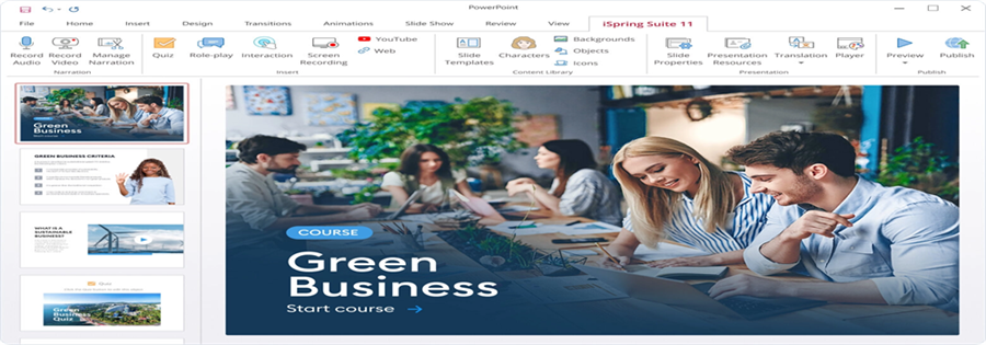 Easy eLearning authoring in PowerPoint
